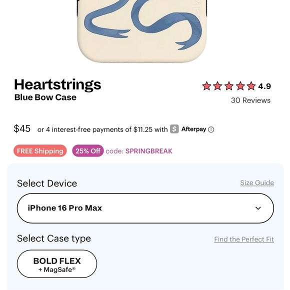 Casely Heartstrings Blue Bow Case - Picture 8 of 12